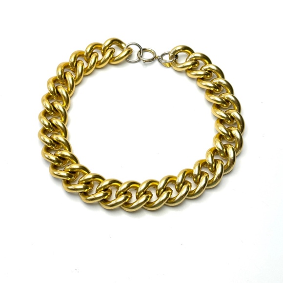 1990s Erwin Pearl Chonky Gold Chain Link Statement Necklace 17"—Vintage Y2K—EUC - Picture 2 of 4